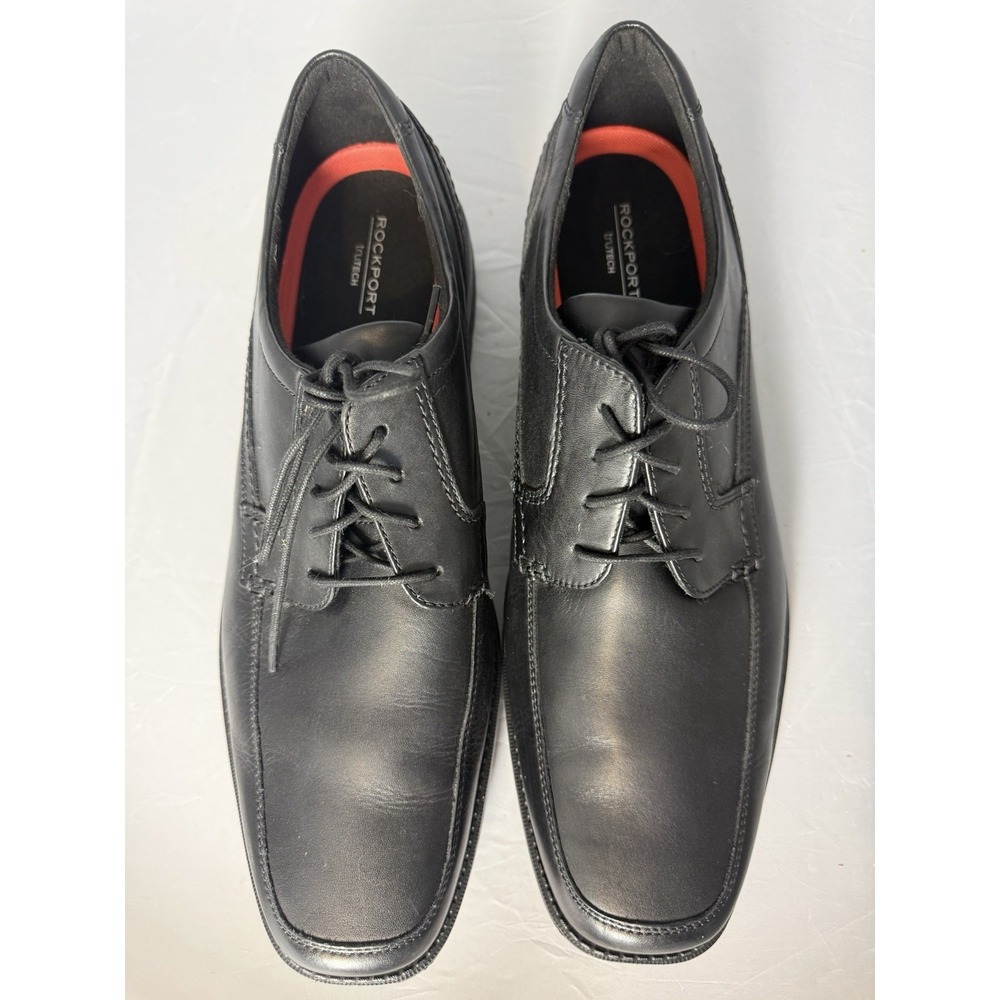Rockport Trutech Black Leather Leader 2 Apron Toe Oxford 15 W Men's - Picture 5 of 10